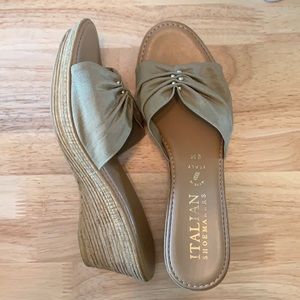 Tan Wedge Sandals Size 9